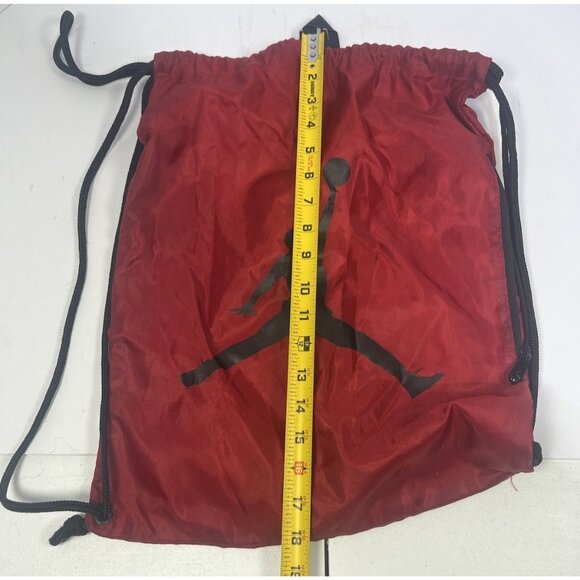 Nike Air Jordan Jumpman Drawstring Gym Bag School Sports Backpack Gym Red - Picture 4 of 4